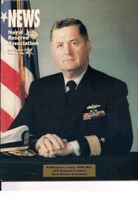 Admiral Carey serving as National President of the Association of the U. S. Navy